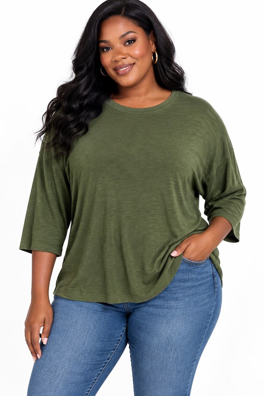 Halogen Women’s Dark Green Lightweight Crew Neck Sweater Size XL